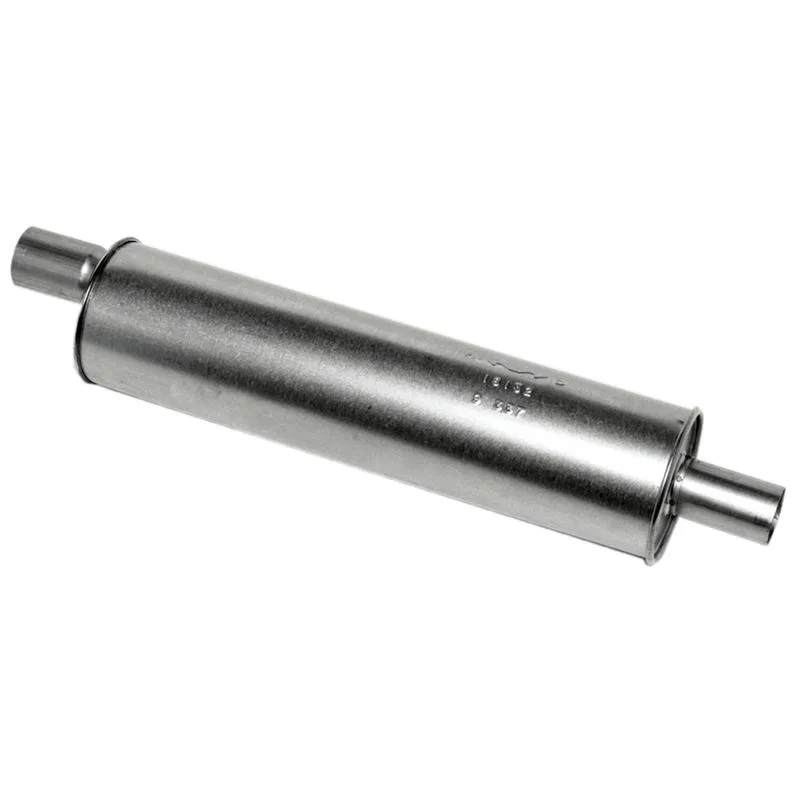 18132 – WALKER EXHST Exhaust Muffler, OE Replacement 6 Inch Diameter Round Aluminized Steel Case Single 2-1/2 Inch Of...